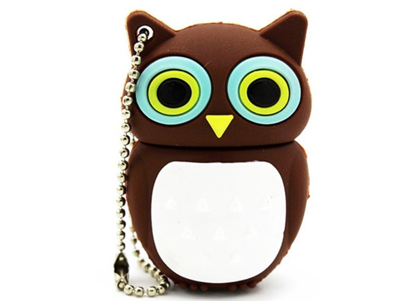 USB FLASH DRIVE 8 GB OWL BROWN PINK BLACK BLUE