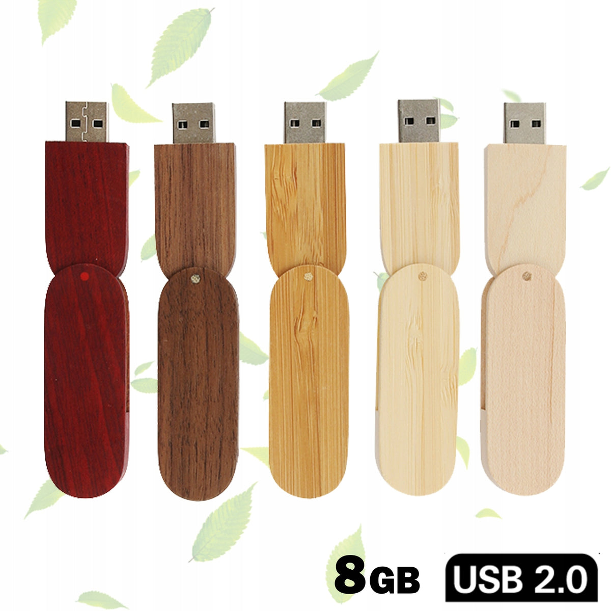 USB FLASH DRIVE 8GB ECO WOODEN WITH CLOSURE - 5 DESIGNS