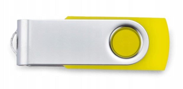 USB FLASH DRIVE 8GB TWISTER YELLOW Brand Blue Collection