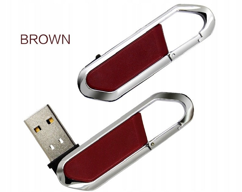 USB FLASH DRIVE CARABINER MEMORY 8GB Color brown