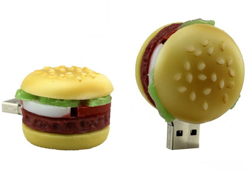 USB FLASH DRIVE FAST FLASH DRIVE ULTRA MEMORY PEN HAMBURGER 64GB Packaging status original