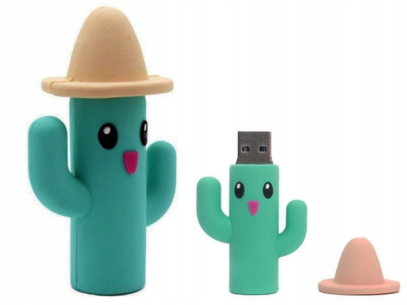 USB FLASH DRIVE FAST FLASH DRIVE ULTRA MEMORY PENDANT GIFT CACTUS 64GB Packaging status original