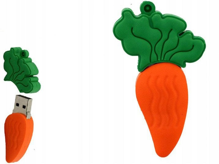 USB FLASH DRIVE FAST FLASH DRIVE ULTRA MEMORY PENDANT GIFT CARROT 16GB