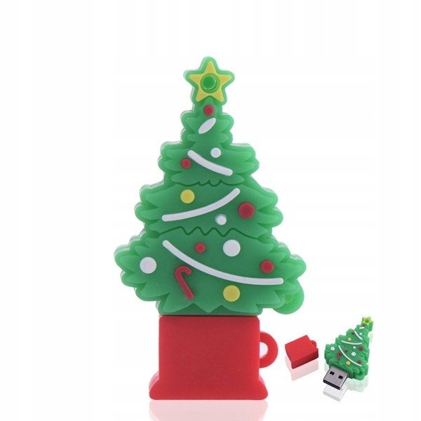 USB FLASH DRIVE FAST FLASH DRIVE ULTRA MEMORY PENDANT GIFT CHRISTMAS TREE 64GB Manufacturer code Choinka
