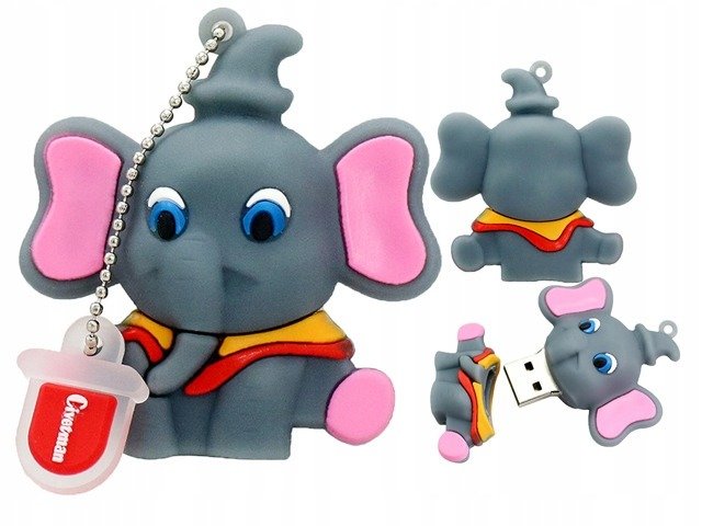USB FLASH DRIVE FAST FLASH DRIVE ULTRA MEMORY PENDANT GIFT PEN ELEPHANT 8GB