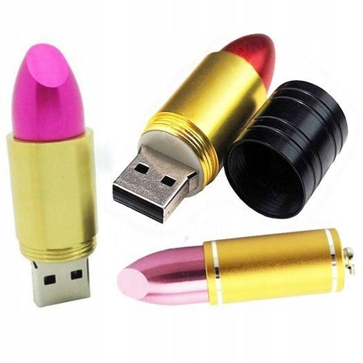 USB FLASH DRIVE LIPSTICK MEMORY 16 GB . FREEBIE Capacity 8 GB