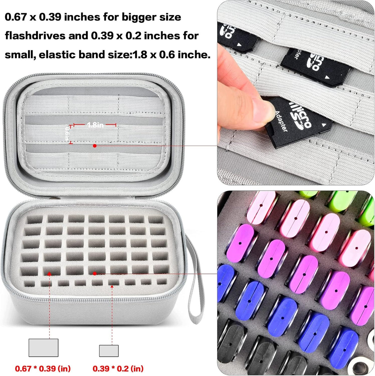 USB FLASH DRIVE POCKET GREY PROTECTIVE Capacity up to 512 MB