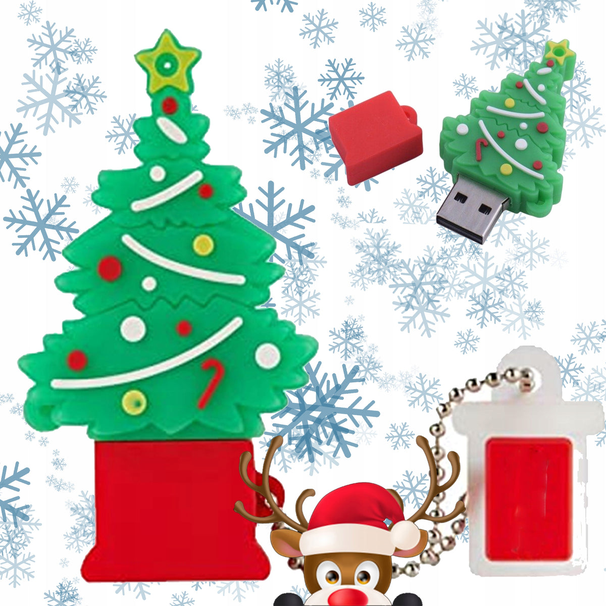USB FLASH DRIVE ULTRA MEMORY PENDANT GIFT CHRISTMAS TREE 32GB