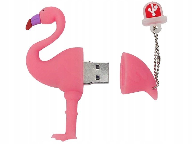 USB FLASH DRIVE ULTRA MEMORY PENDANT GIFT FLAMINGO 32GB Brand DIAWAY