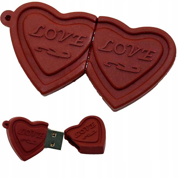 USB FLASH DRIVE ULTRA MEMORY PENDANT GIFT HEART 64GB Packaging status original