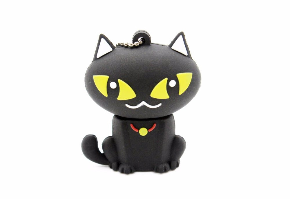 USB FLASH DRIVE black cat cartoon 8gb