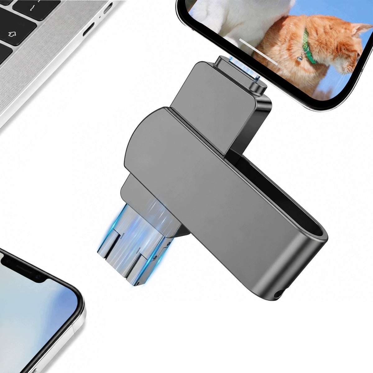 USB FLASH MEMORY 512GB 4 IN 1 FLASH DRIVE METAL USB-C USB IOS MICRO-USB PC