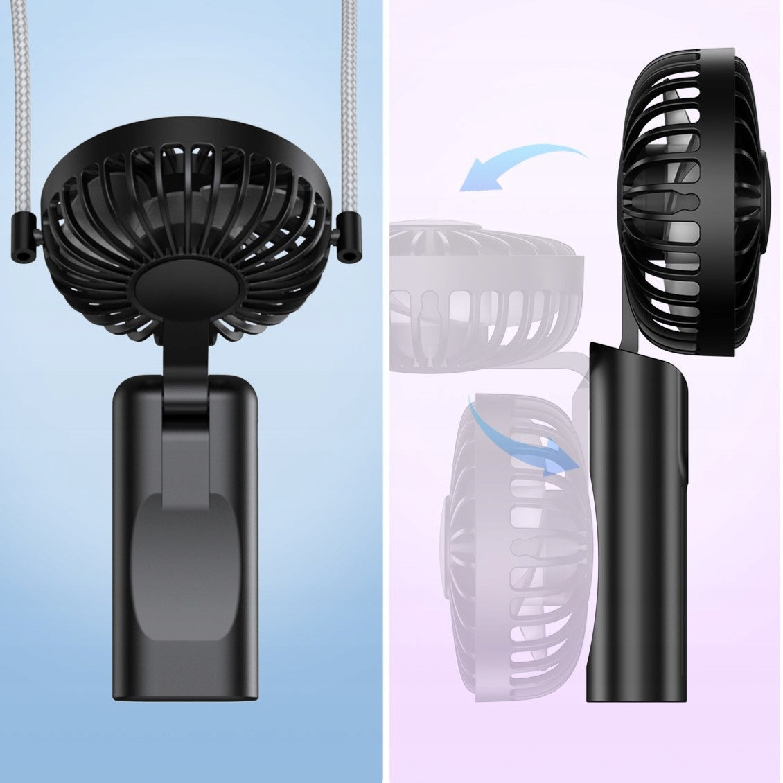 USB Fan Quiet Mini Handheld Desk Fan 5000mAh TOPK K38 Fan type table