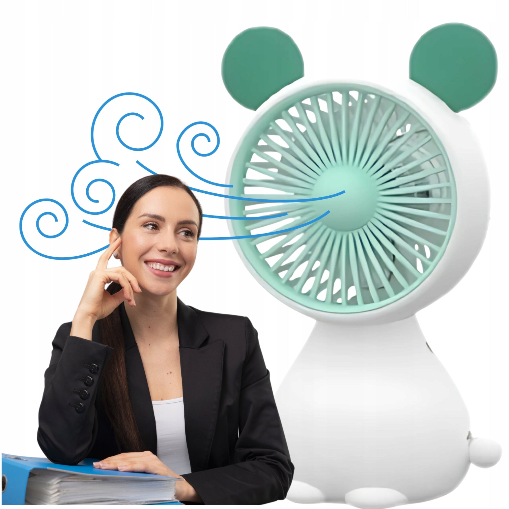 USB Fan with Ears COMPACT for Computer Rechargeable