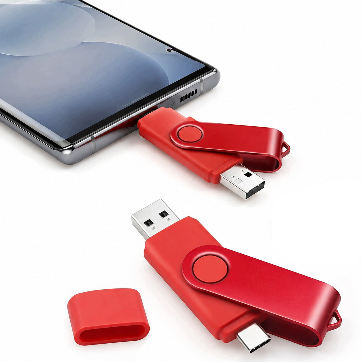 USB Flash Drive 512GB, USB 2.0, Universal USB-C 2-in-1 for Phones and PC