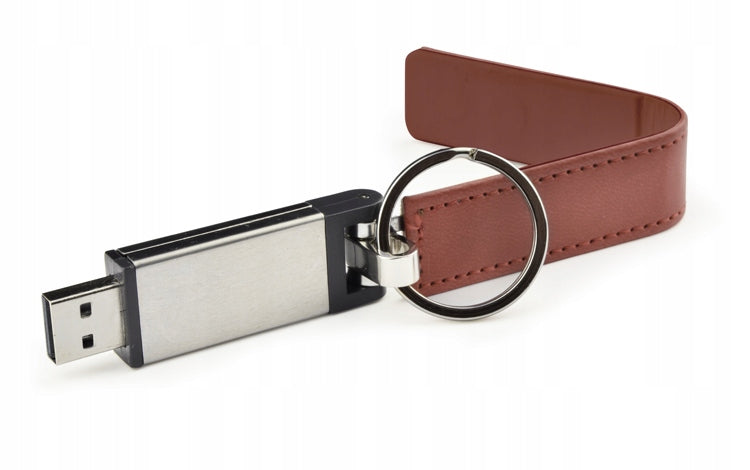 USB Flash Drive Keychain BUDVA 16 GB ECO-leather Brown Packaging status original