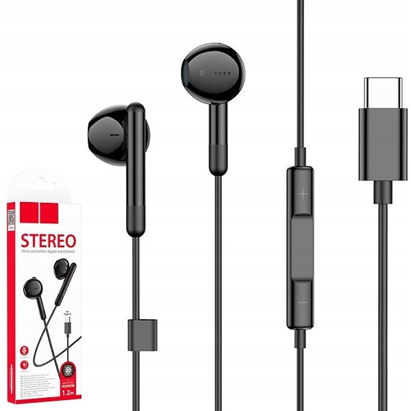 USB HEADPHONES TYPE C USB-C TYPE-C IN-EAR CABLE WIRED SPORTS