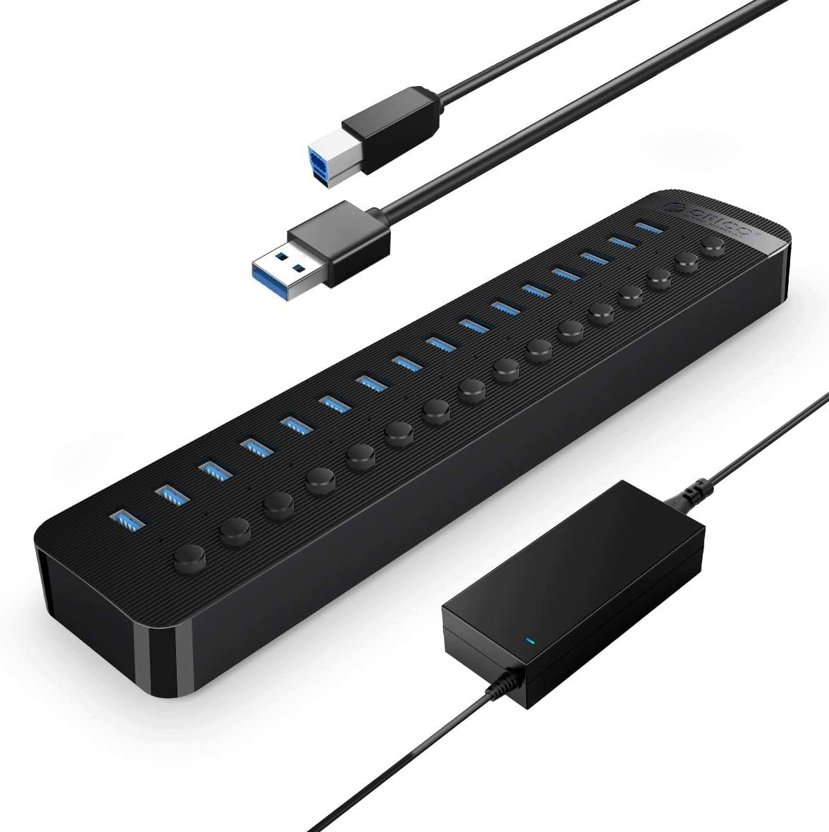 USB HUB 3.0 16 PORTS 5 GBPS POWER SUPPLY 78W
