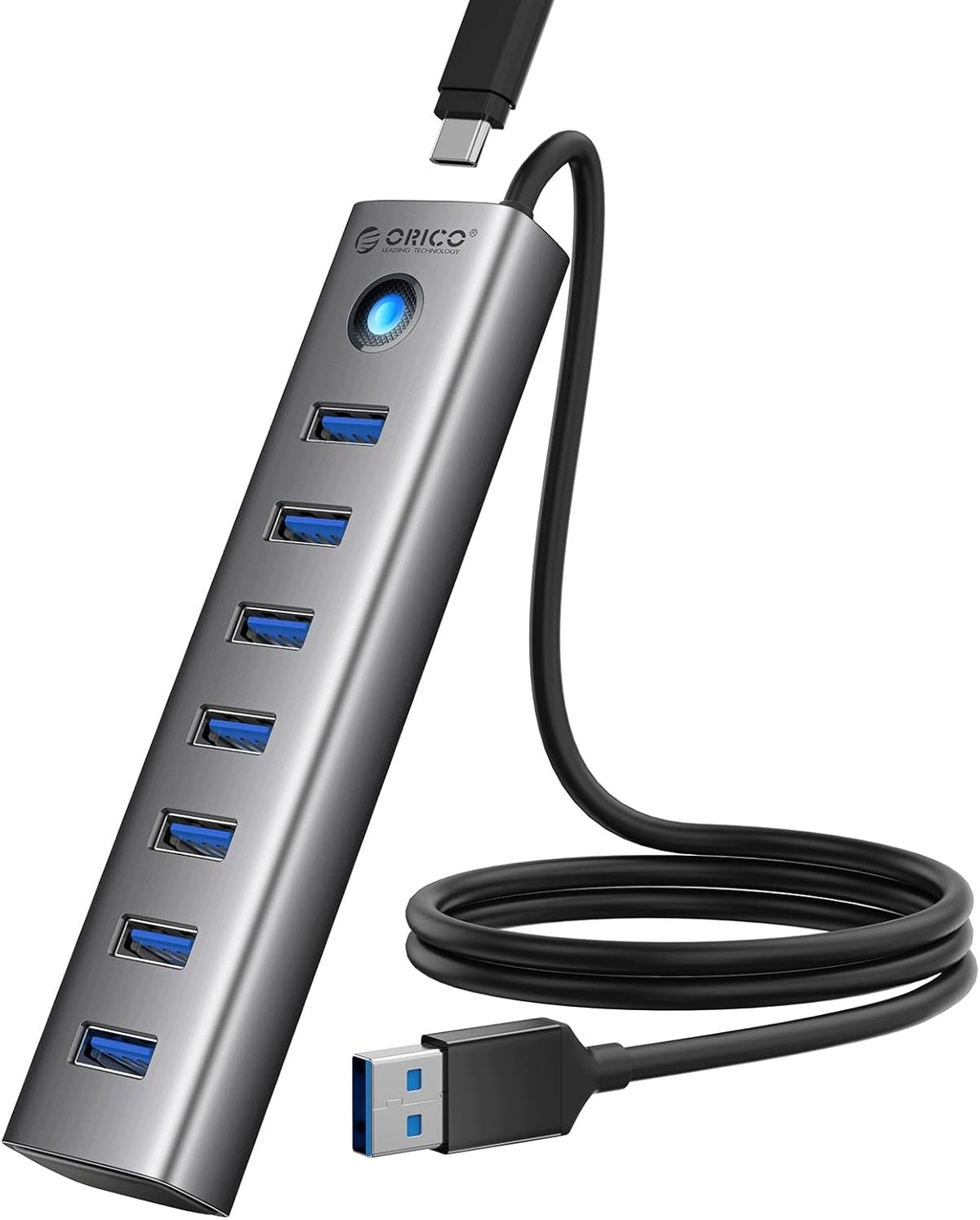 USB HUB 3.0 7-PORT ALUMINUM 5GB/S 100CM