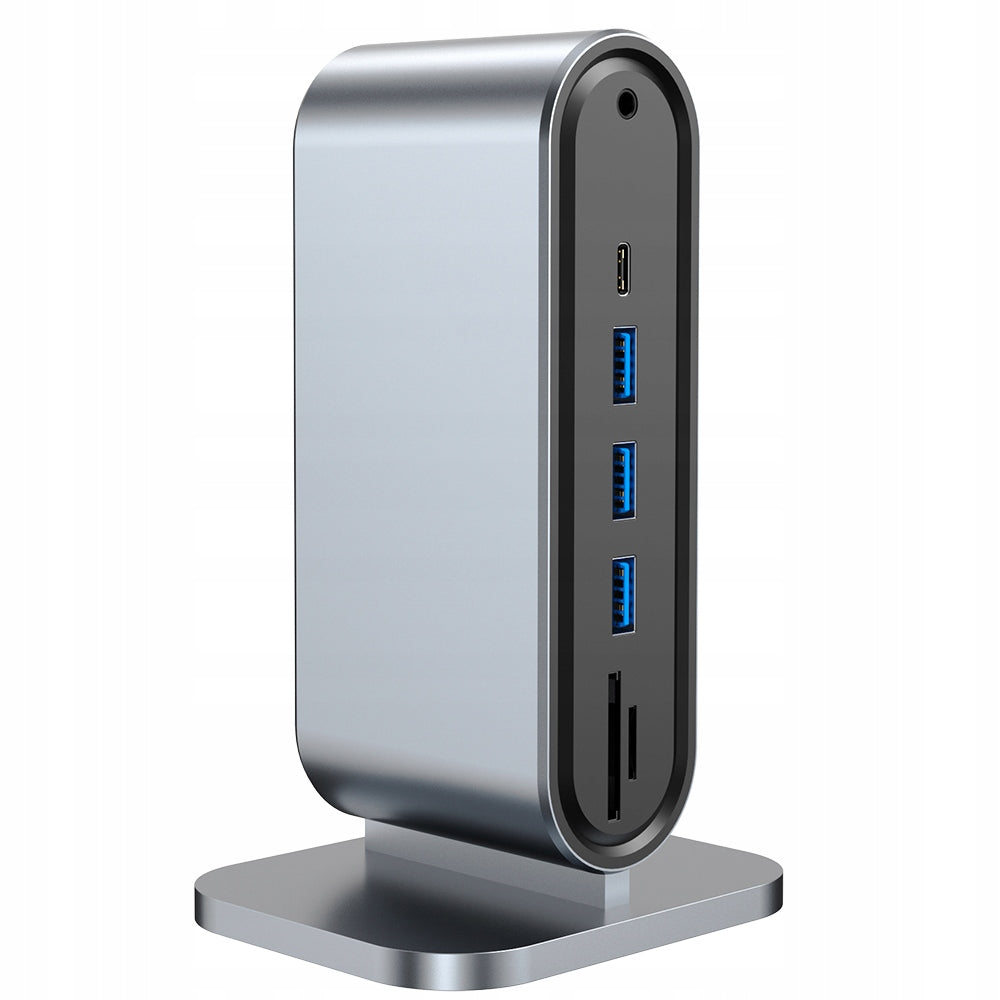 USB HUB SPLITTER USB-C ADAPTER 12in1 4xUSB HDMI SD VGA JACK LAN Manufacturer code M555096