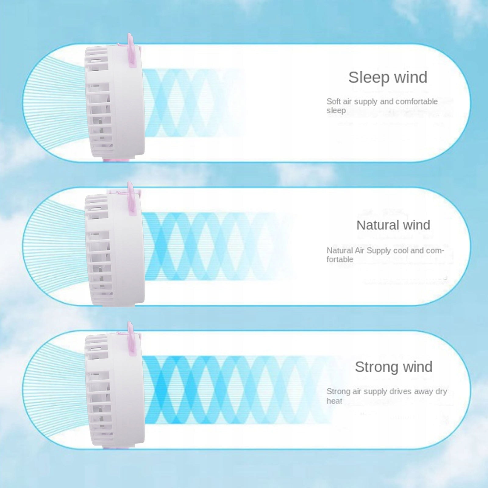 USB Handheld Fan Multifunction 2 in 1 Strong Wind 3 Speeds RK Range of energy efficiency classes A - G