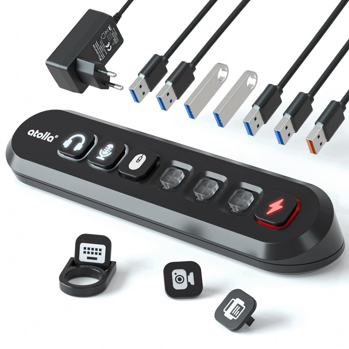 USB Hub Atolla 36W Active Hub 3.0 with 12V 3A 5Gbps Power Supply