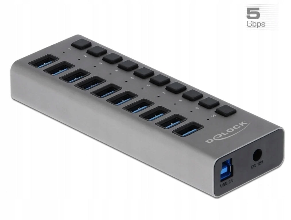 USB Hub Delock 63670, 10 portů