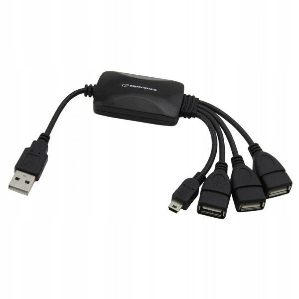 USB Hub ESPERANZA EA114 USB 2.0 3x + miniUSB