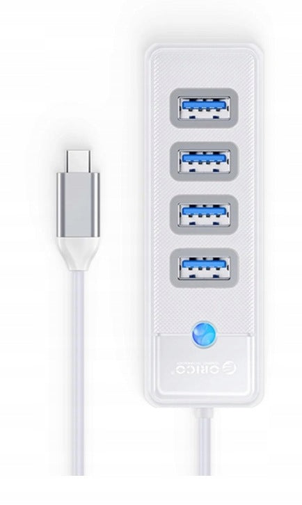 USB Hub Orico USB-C 4x USB-A 3.1 white