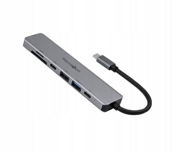 USB Hub Reinston EHUB05 7in1 HDMI / microSD / SD / 2x USB / 2x USB-C