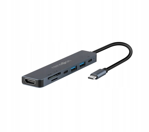 USB Hub Reinston EHUB09 7in1 USB-C - HDMI / USB 2.0 / USB 3.1 / SD / microSD