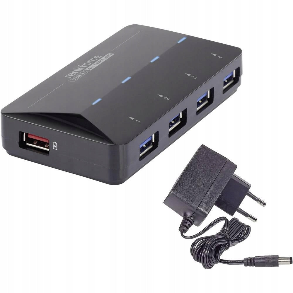 USB Hub Renkforce 4x +1 USB 3.0 black