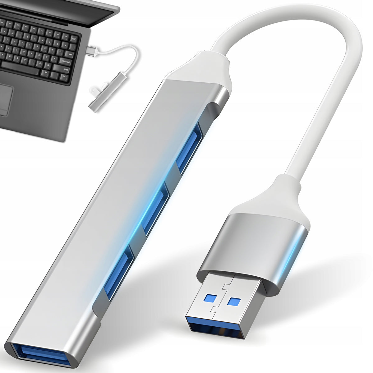 USB Hub Retoo 4-Port USB 3.0 Aluminum