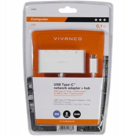 USB Hub Vivanco 45388 MULTIPORT USB-C USB 3.2 GEN 2 (USB 3.0) Manufacturer Vivanco