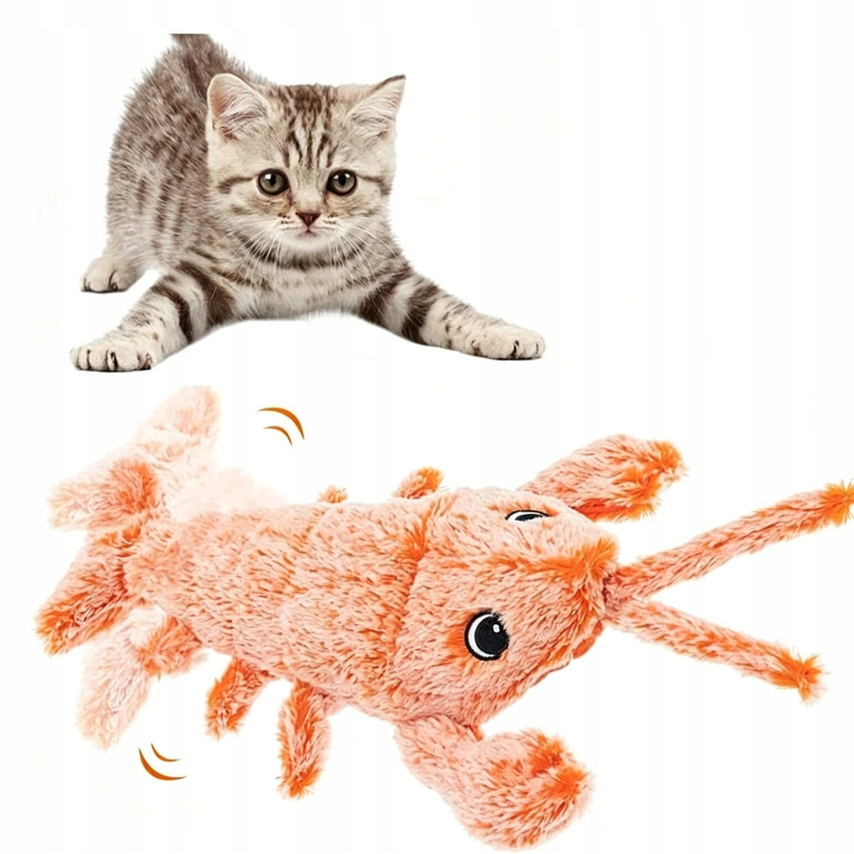 USB INTERACTIVE DOG CAT TOY MOVABLE LOBSTER SHRIMP JUMPING NEW
