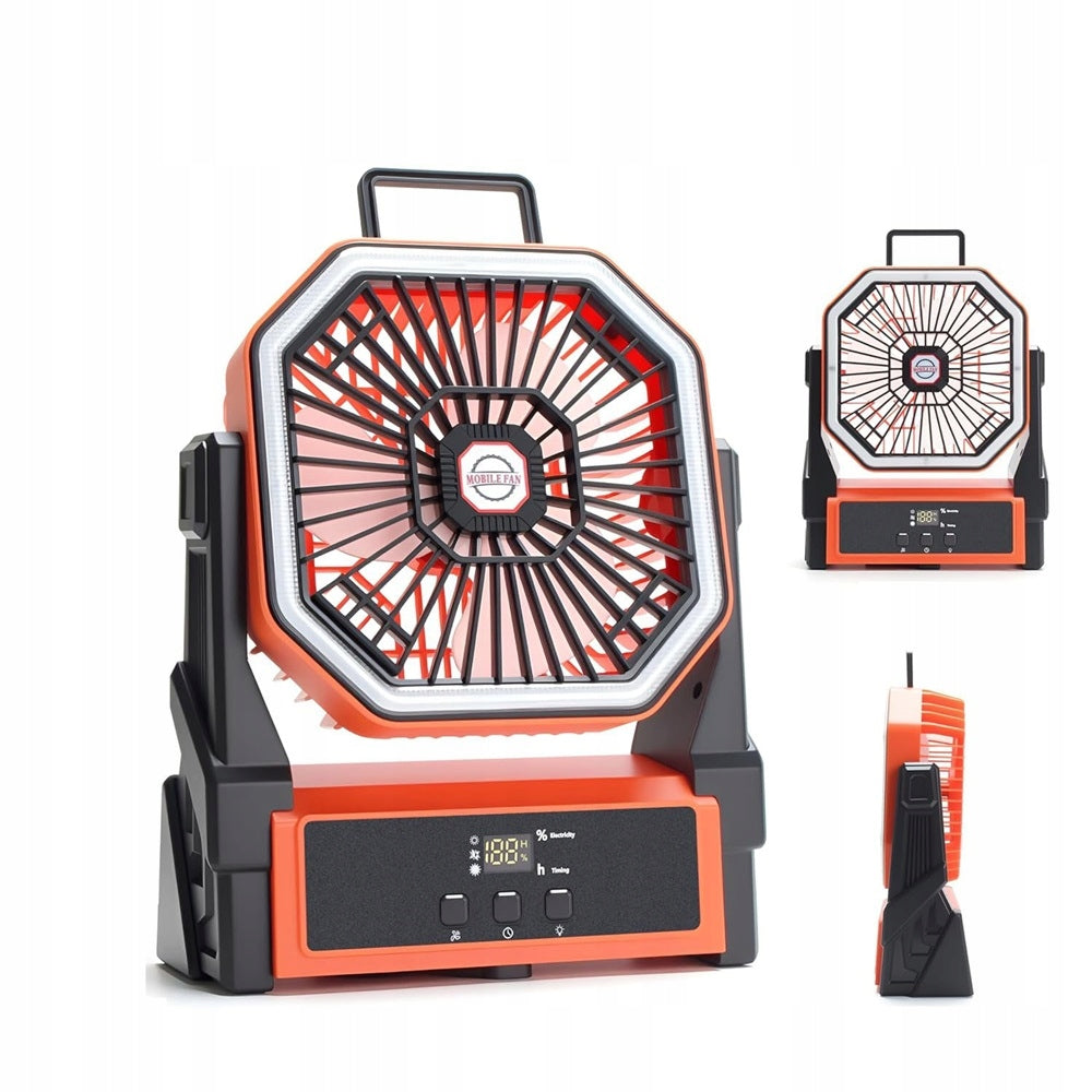 USB LED CAMPING FAN 10000MAH, 3 LIGHT MODES, TIMER FUNCTION Fan type mini