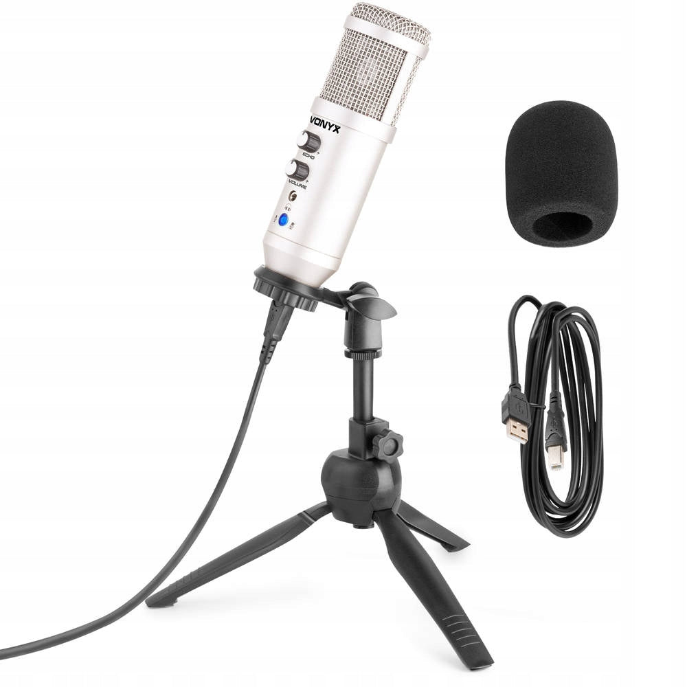 USB Microphone for PC with Tripod Vonyx Brand Vonyx