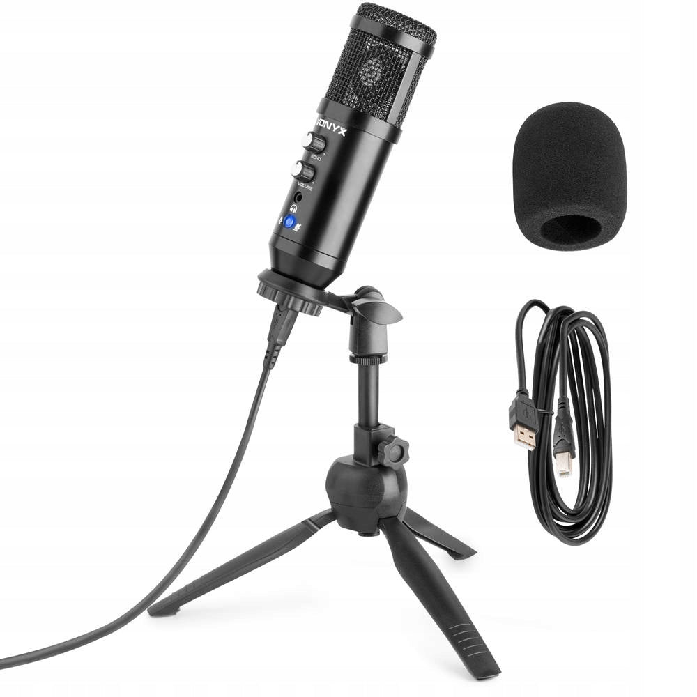 USB Microphone for PC with YT STREAM Tripod Batteries included no