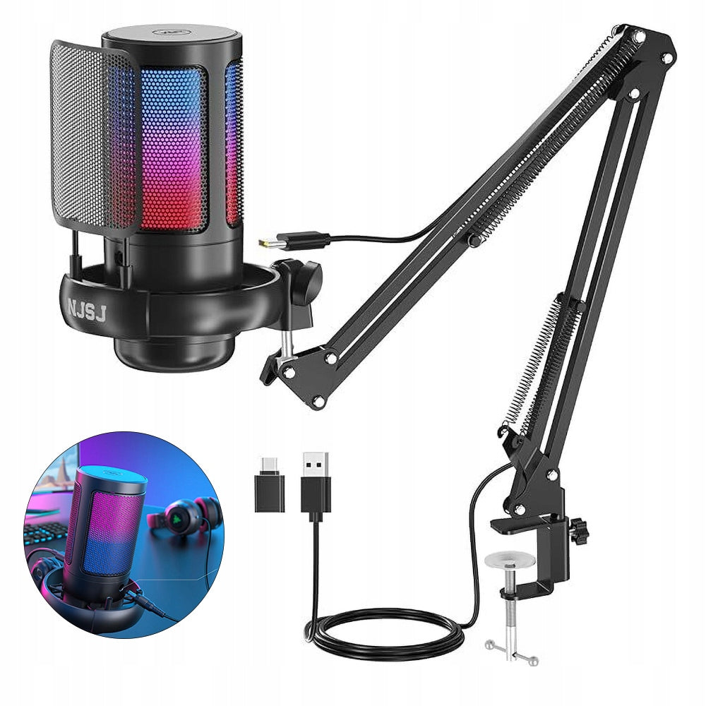 USB PC RGB Gaming Microphone for Streaming Podcasts Studio Capacitor Manufacturer code CKK112