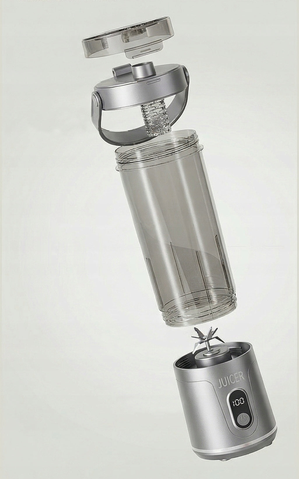 USB Portable Wireless Blender | Next Generation Premium Blender Grey Blender jar volume 0.6 l