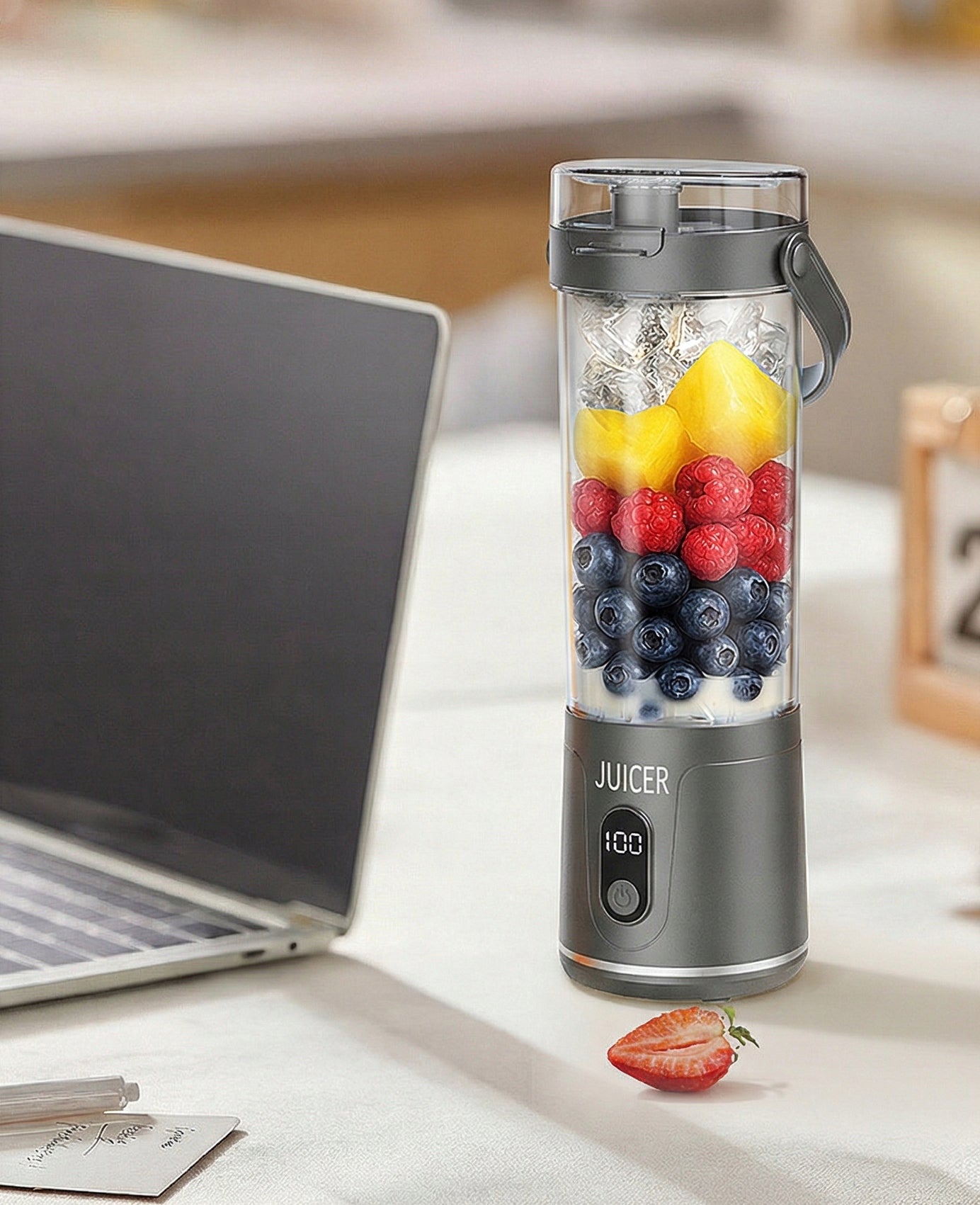 USB Portable Wireless Blender | Next Generation Premium Blender Grey Packaging status original