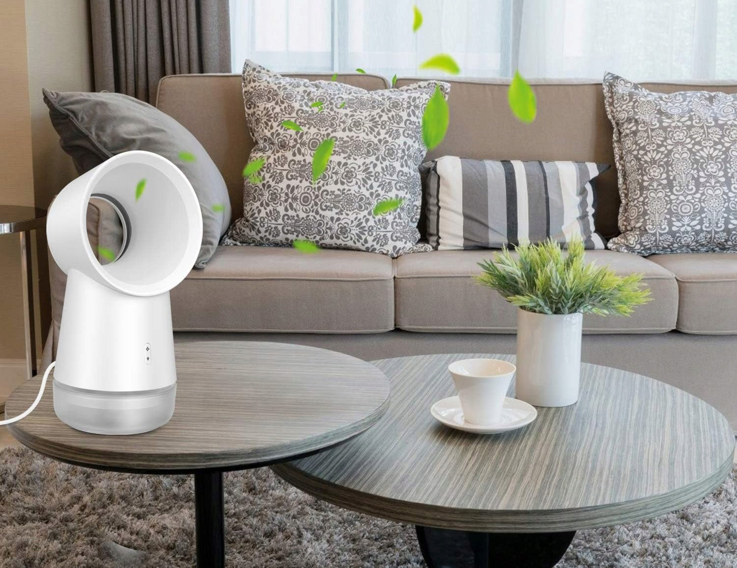 USB Propellerless Fan with Humidifier Night Light 3in1 Brand no brand