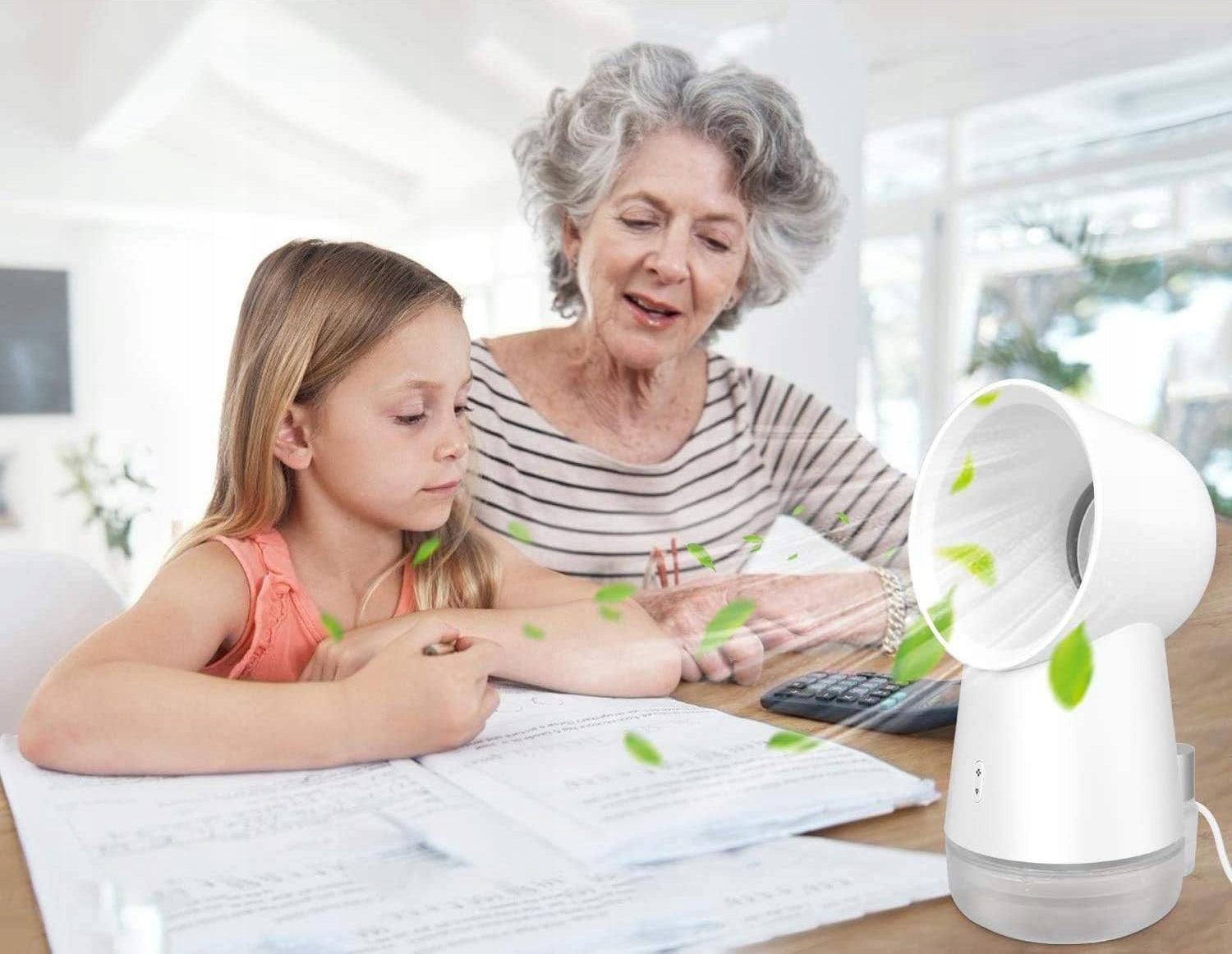 USB Propellerless Fan with Humidifier Night Light 3in1 Model Little Sunny ACgeWSAHw