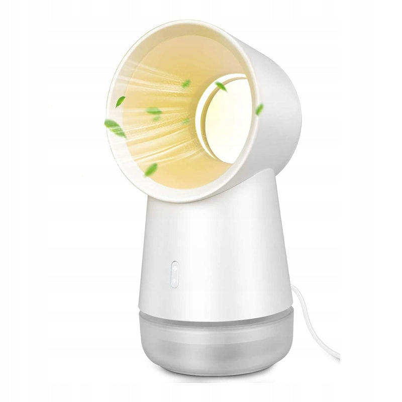 USB Propellerless Fan with Humidifier Night Light 3in1