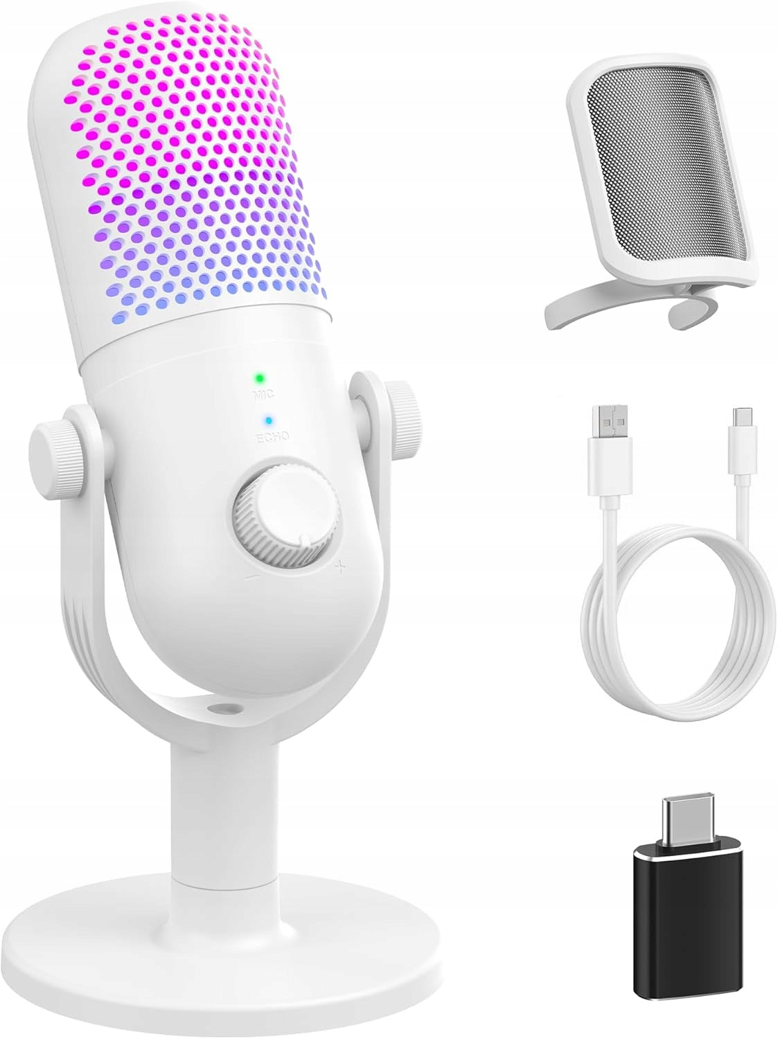 USB RGB CONDENSER MICROPHONE FOR GAMING STREAMING