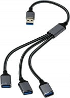 USB SPLITTER 1 TO 3 OTG USB C 3 PORTS DATA TRANSMISSION AND CHARGING
