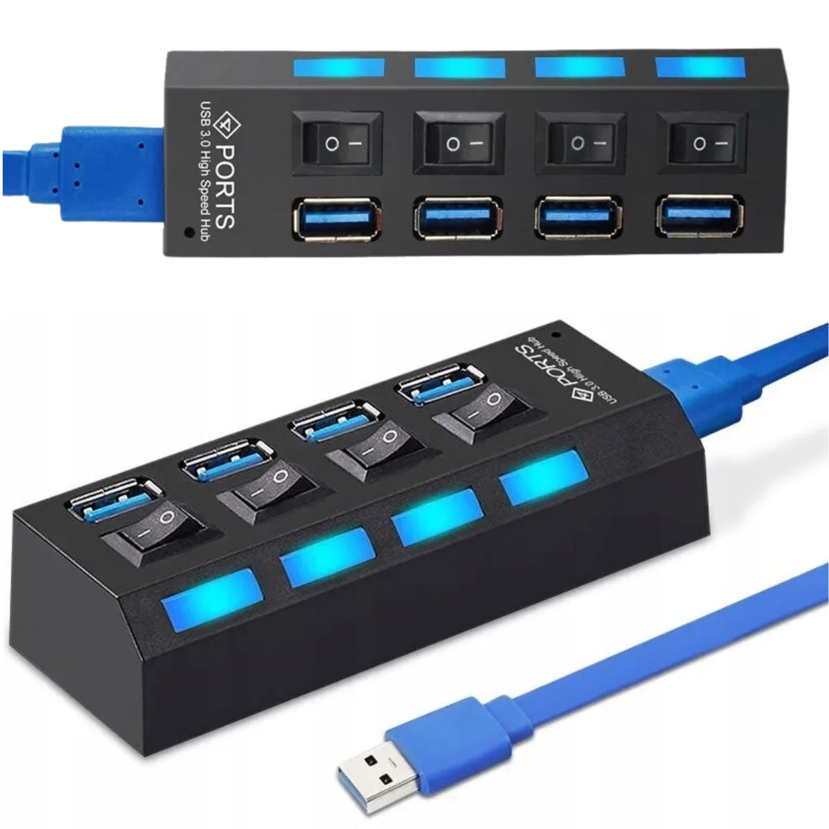 USB SPLITTER 3.0 HUB ADAPTER SPLITTER 4 PORTS ADAPTER SWITCH