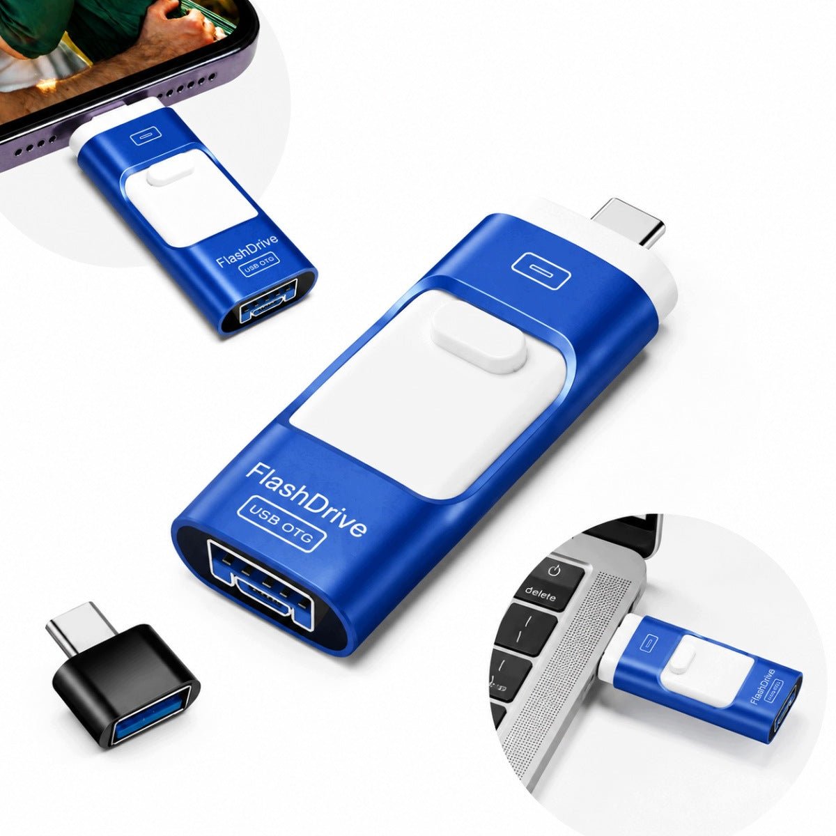 USB STICK 128GB LIGHTNING USB-C USB 3.0 MICRO USB FOR IPHONE ANDROID PHONE