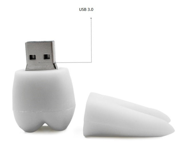USB STICK 3.0 USB 32GB TOOTH TUSK DENTIST Color white