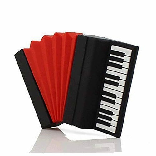 USB STICK ACCORDION 16GB USB BLACK RED PVC GIFT FOR MUSICIAN